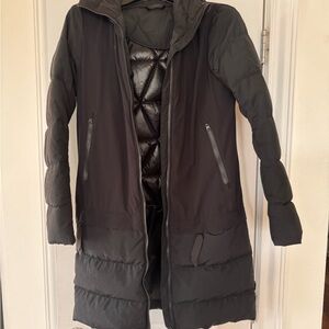 lululemon athletica Black Long Puffer Jacket